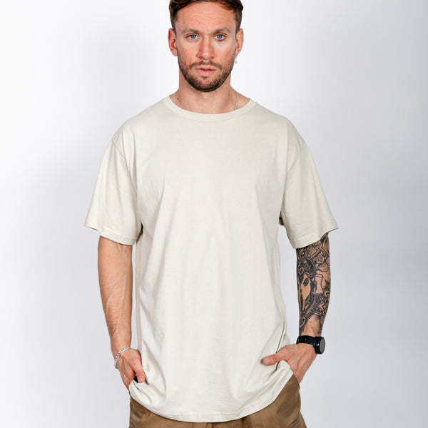POLERA LONG FIT BEIGE LABEL