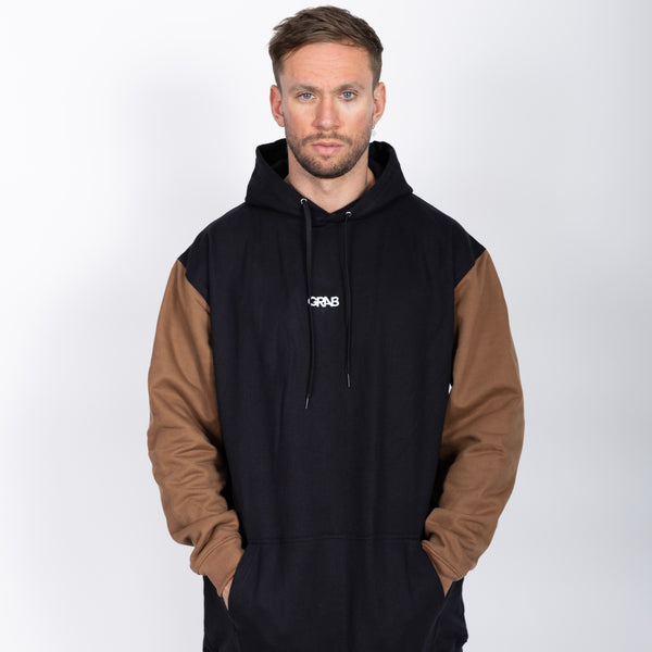 POLERON HOODIE BLACK/COFFEE