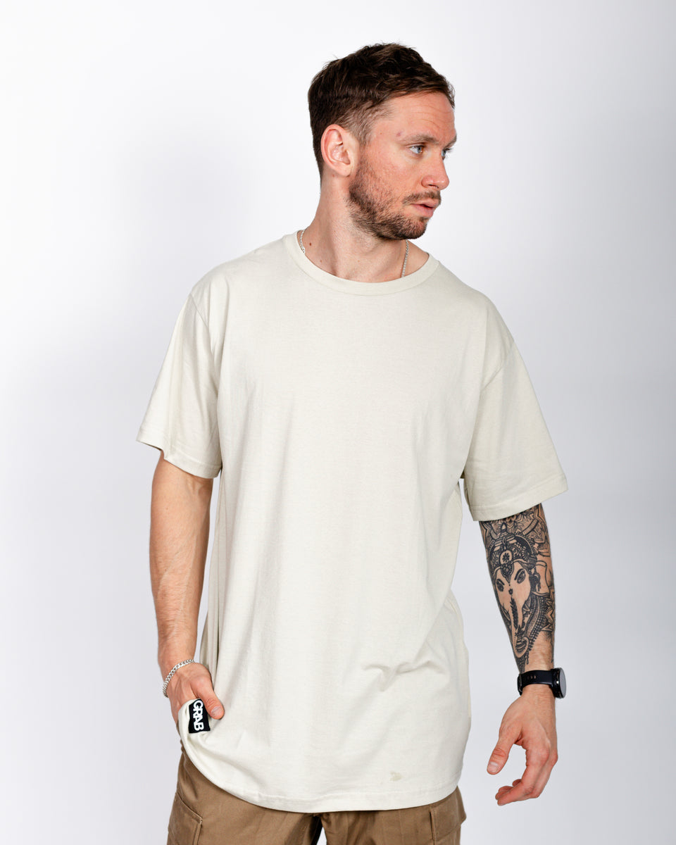 POLERA LONG FIT BEIGE  LABEL