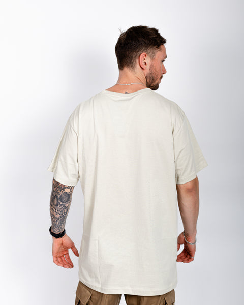 POLERA LONG FIT BEIGE  LABEL