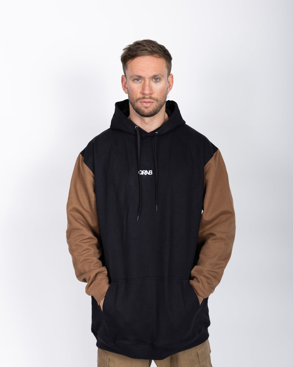 POLERON HOODIE BLACK/COFFEE