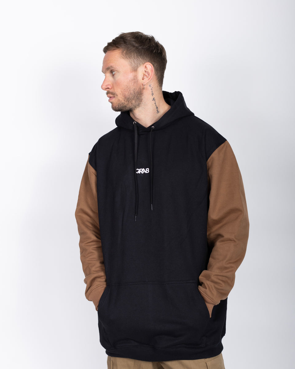 POLERON HOODIE BLACK/COFFEE