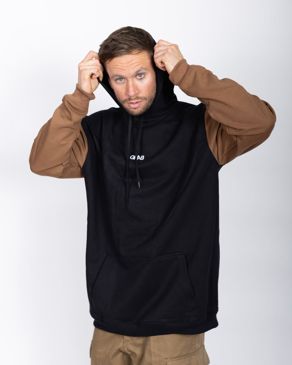 POLERON HOODIE BLACK/COFFEE