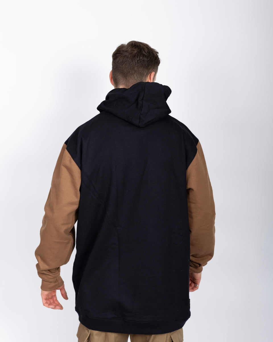 POLERON HOODIE BLACK/COFFEE